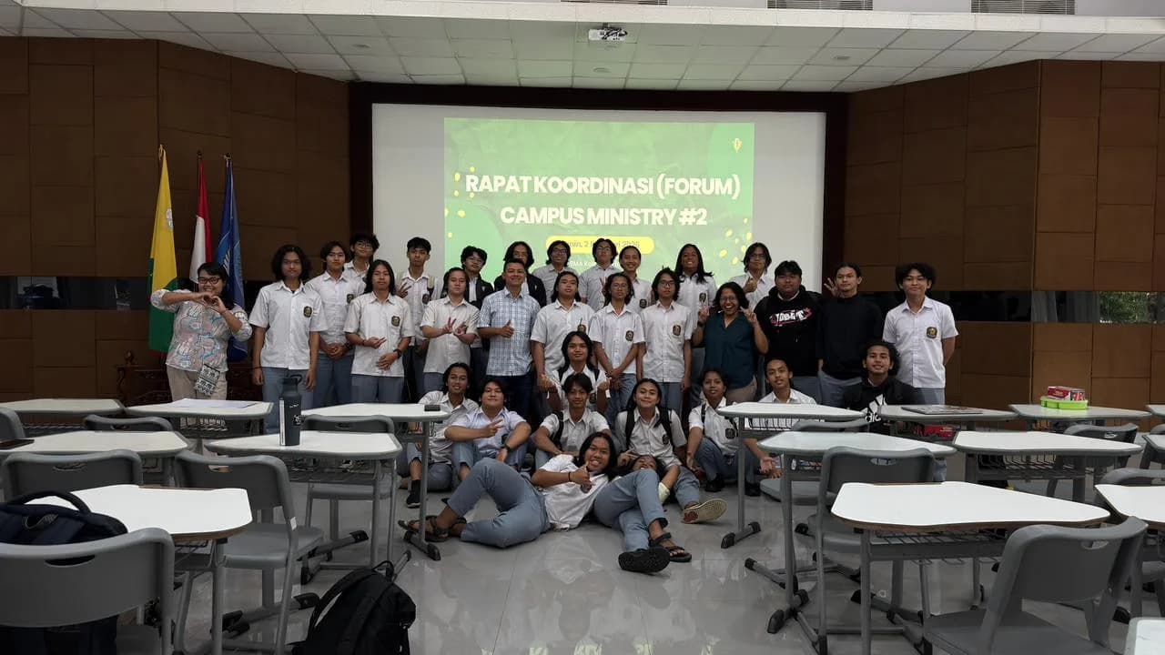 Campus Ministry members at a coordination meeting